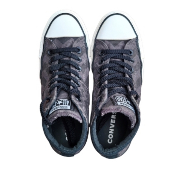 Converse All Star Chuck Taylor Madglam Glam Chevron Black Gray Sneaker Women 7 - Picture 4 of 12